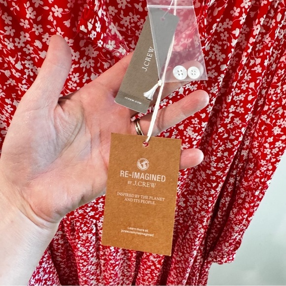 NWT J Crew Shirtdress in Tossed Bouquet Floral Print Midi Length XXL - Picture 3 of 8